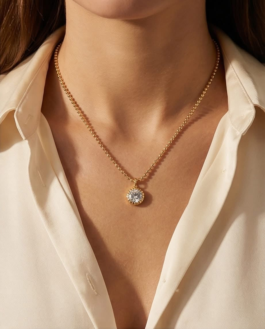 Starlight Pendant Necklace | 16” | Gold Filled
