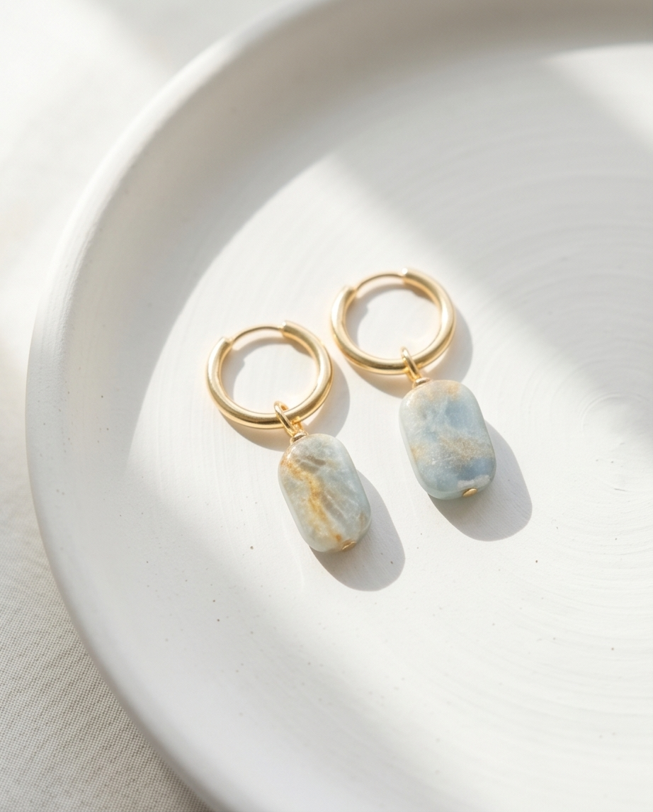 The Chalcedony | 14k Gold Filled Hoop Earrings