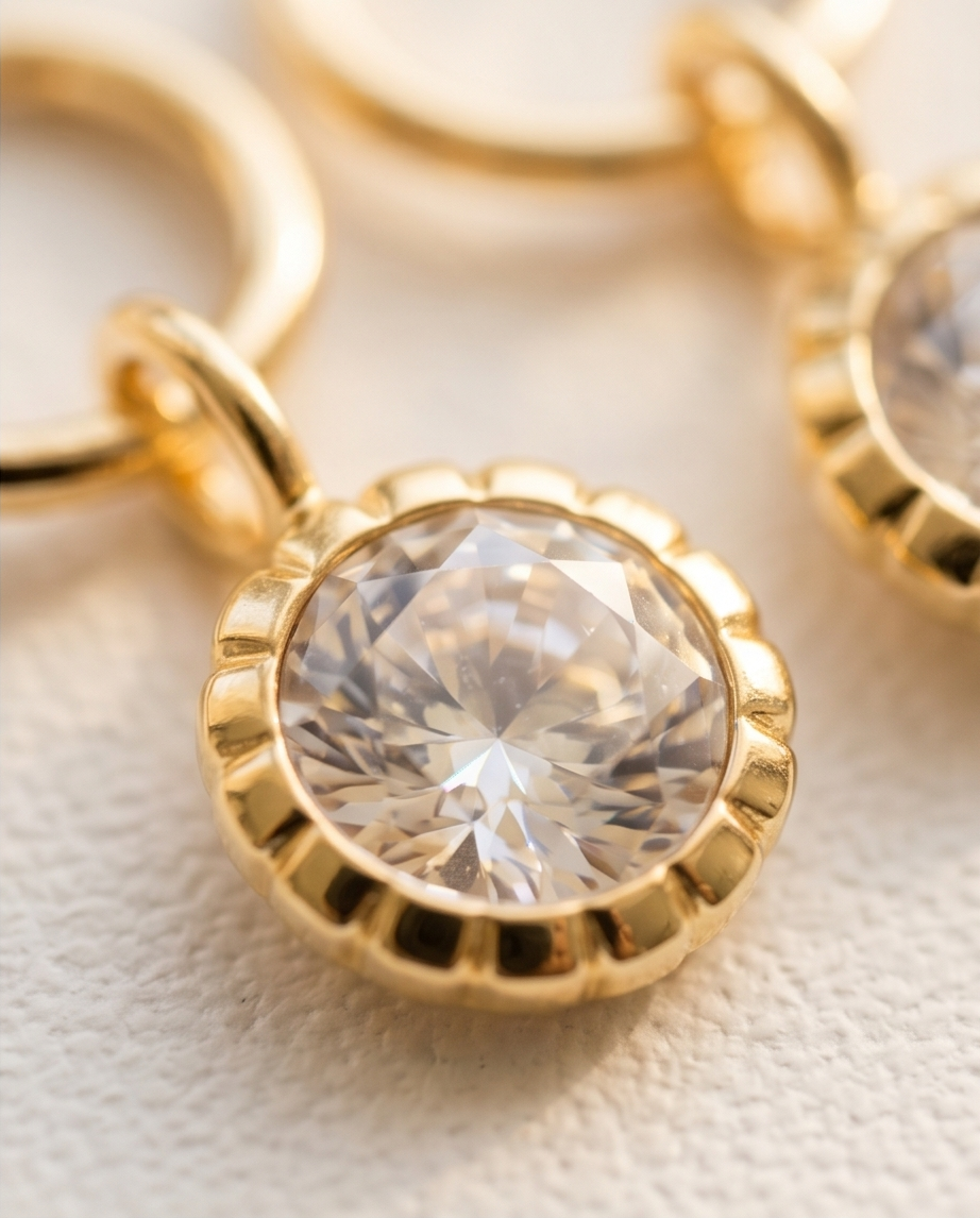 The Soleil | 14k Gold Filled CZ Hoop Earrings
