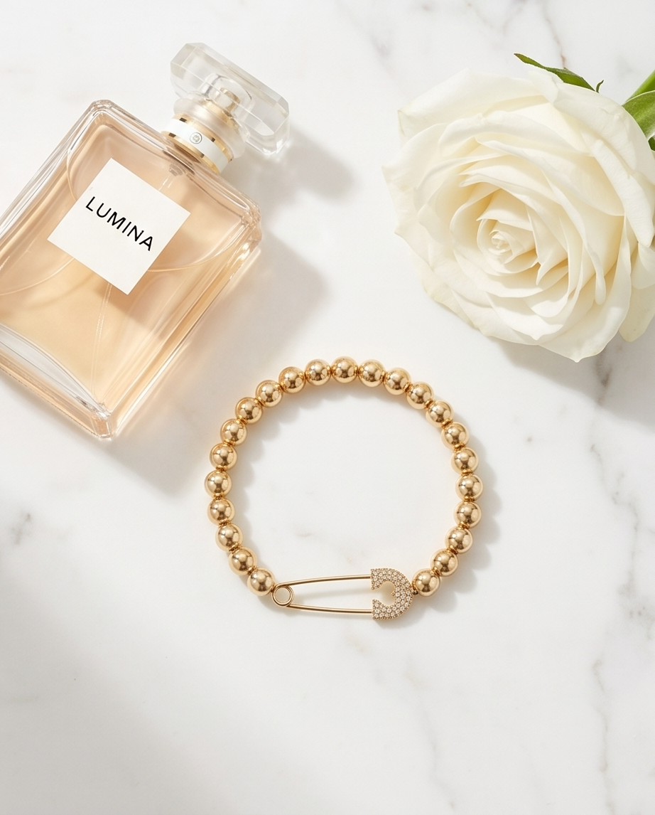 The Lockdown Bracelet | Pavé Pin | 14k Gold Filled | 7mm