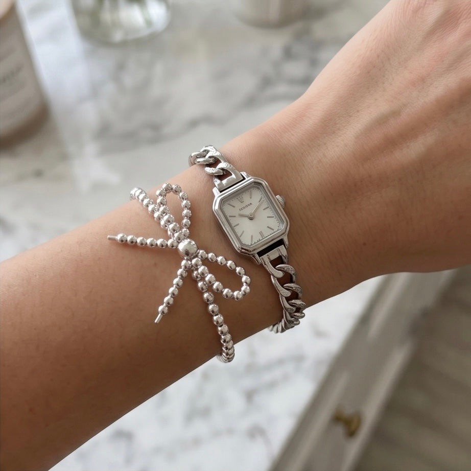 The Croquette | Beaded Bow Bracelet | Gold Filled & Sterling Silver