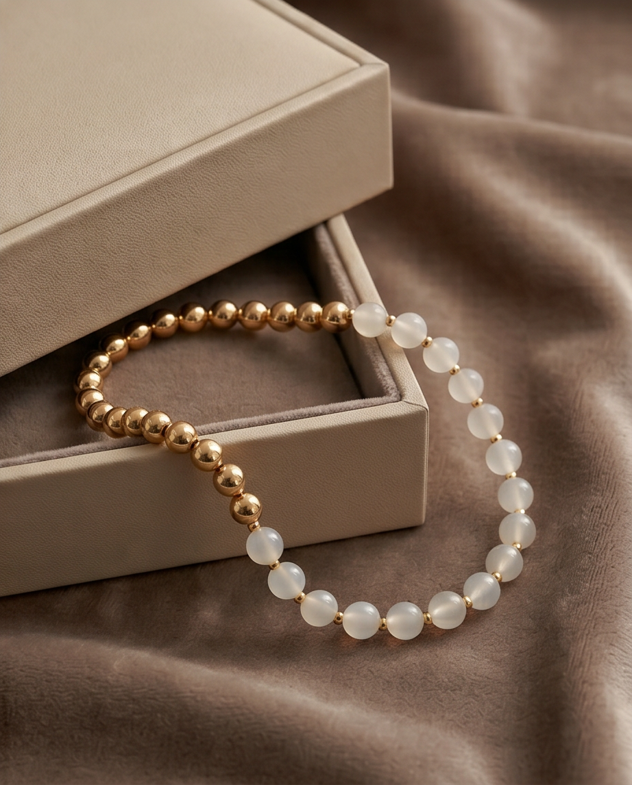 Serotonin Gold | UV Color Changing Stretch Bracelet