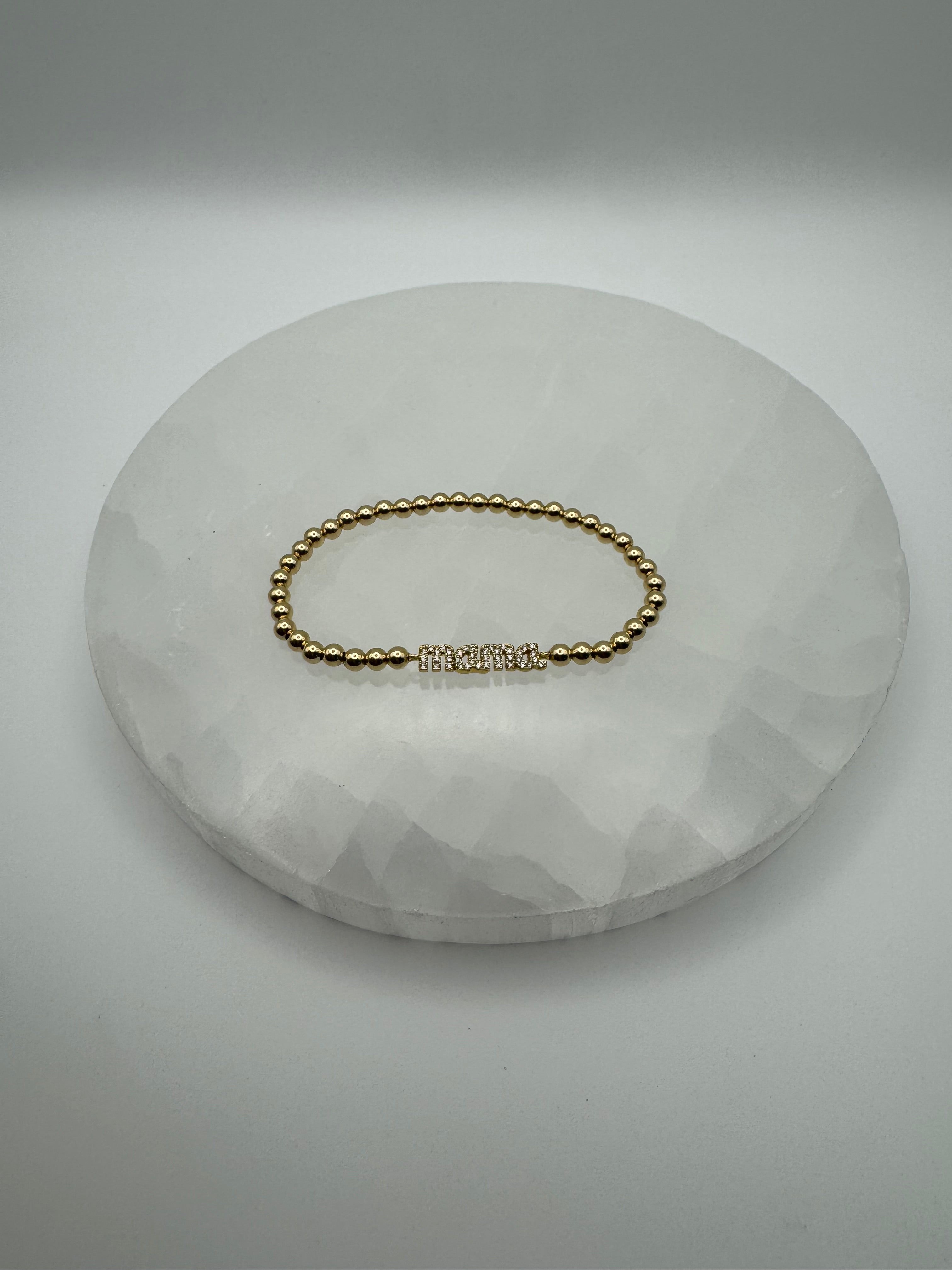 The Mama Bracelet | 4mm Stretch | 14k Gold Filled