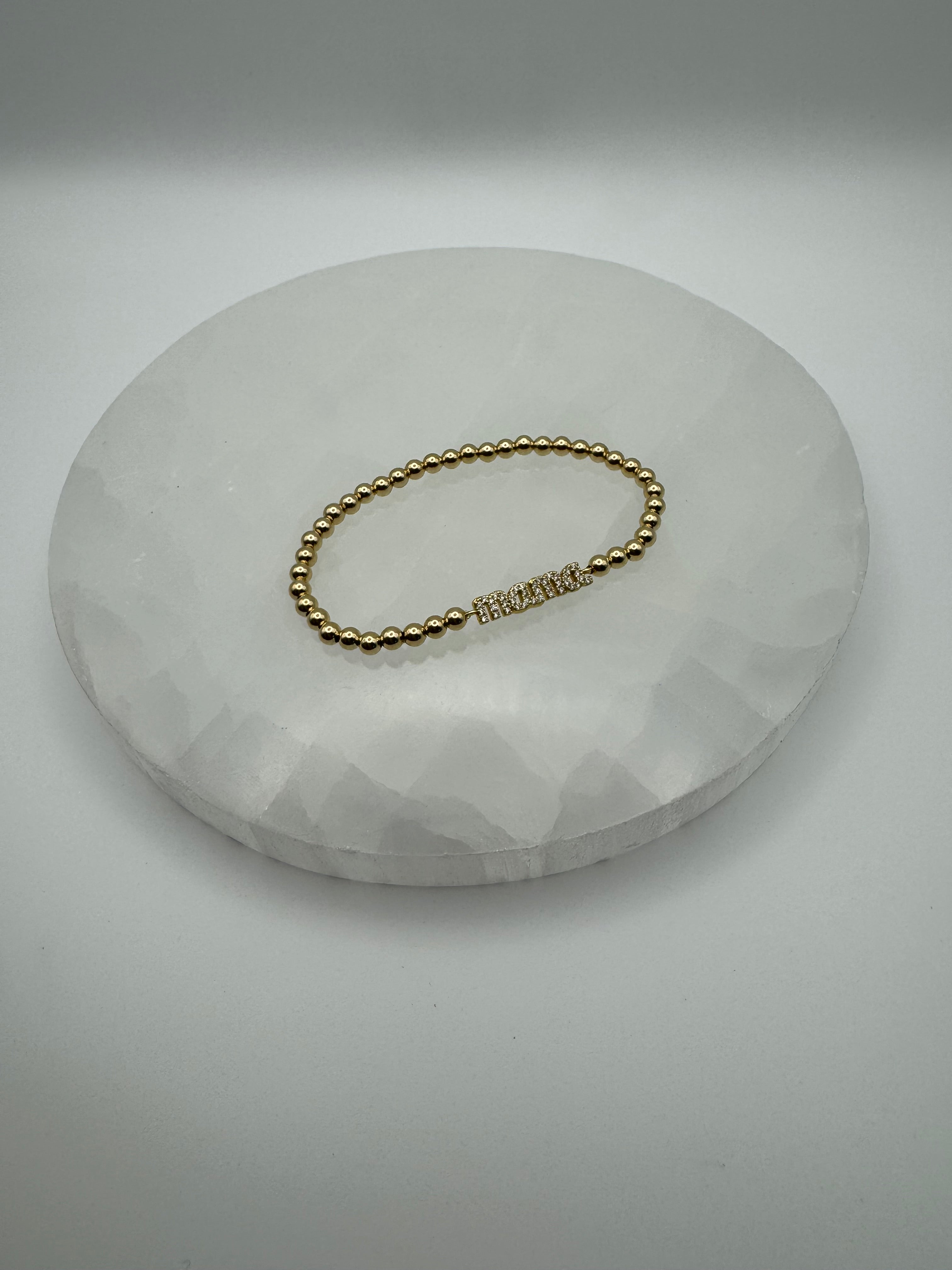 The Mama Bracelet | 4mm Stretch | 14k Gold Filled