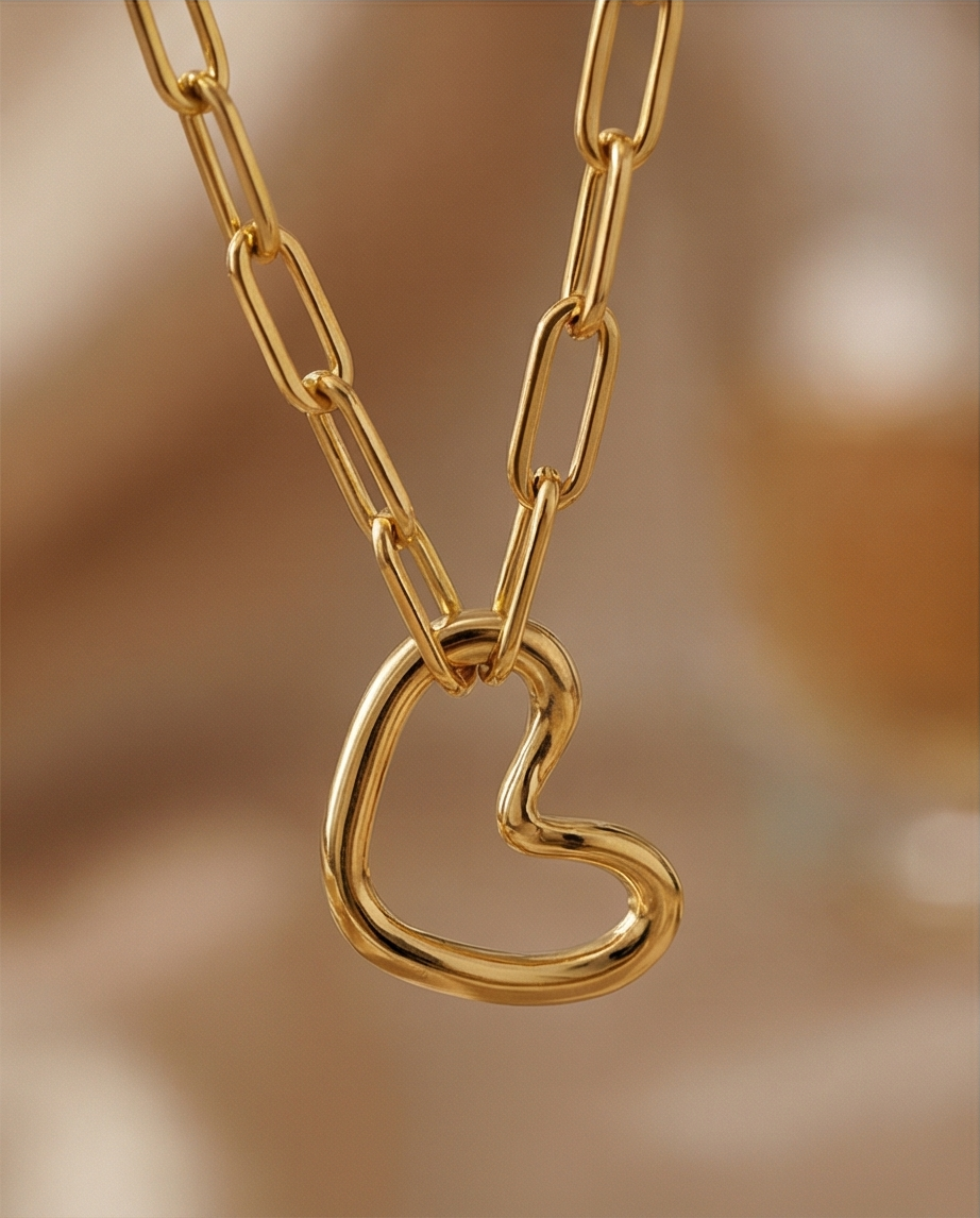 The Open Heart Necklace | 16” | Gold Filled