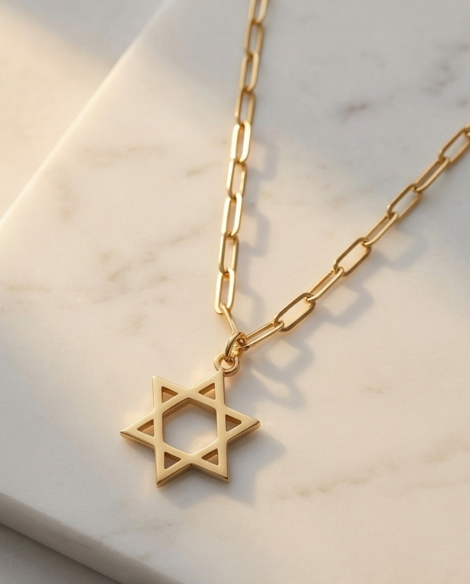 The Guiding Star Necklace | 14k Gold Filled Paperclip Chain + Star Pendant
