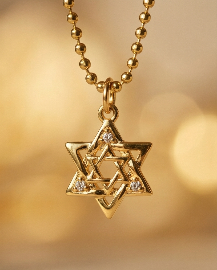 The Sacred Star Necklace | 14k Gold Filled Beaded Chain + Pavé Star Pendant