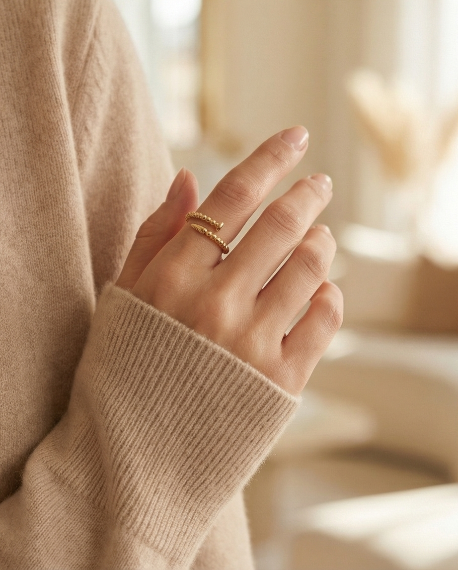 The Hit the Nail Ring | Adjustable Gold Filled Nail Ring