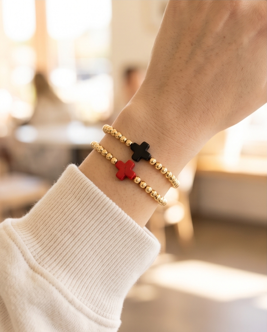 The Cross Bracelet | Gold Filled | 4mm