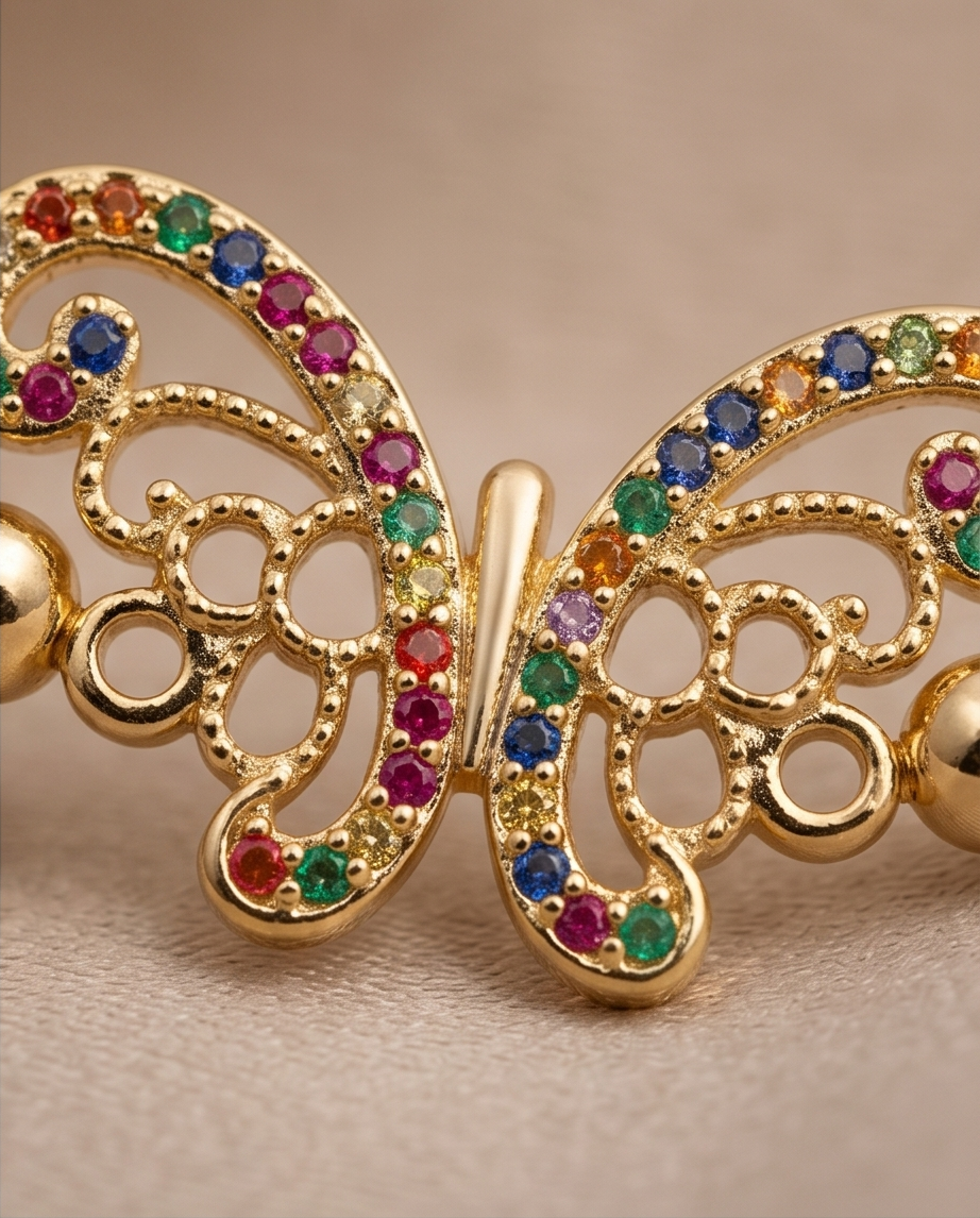 The Butterfly Stretch Bracelet | 14k Gold Plated