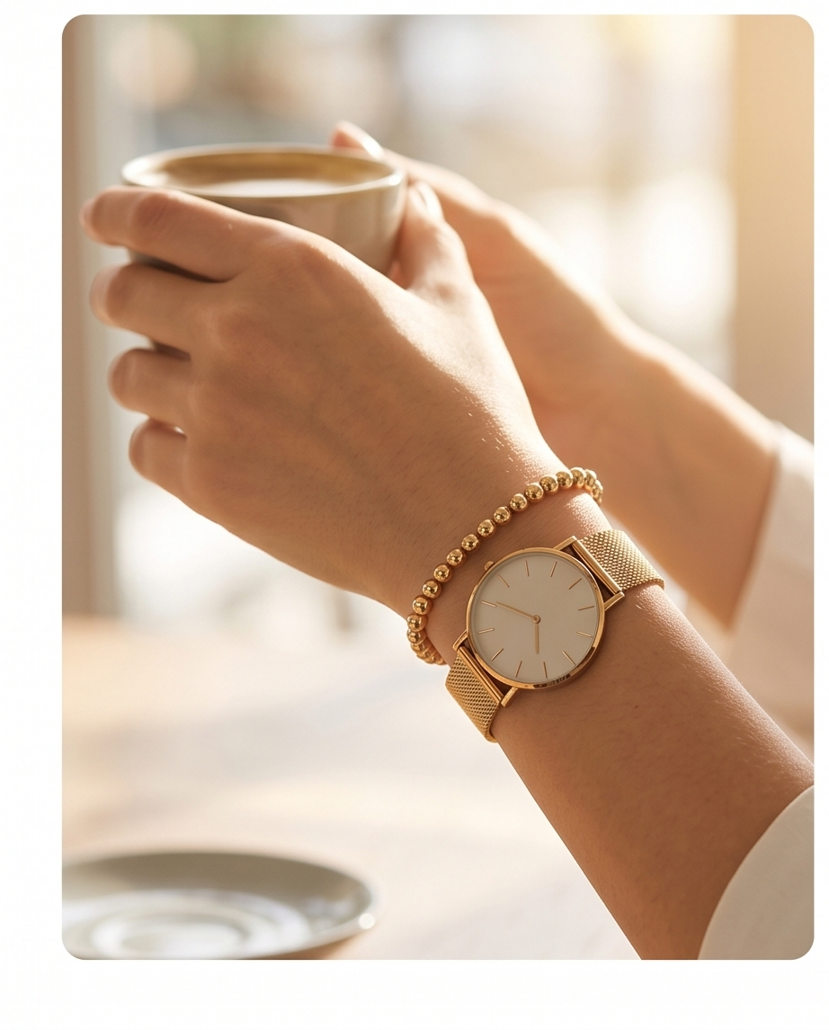The Hamsa | 14k Gold Plated Charm Bracelet
