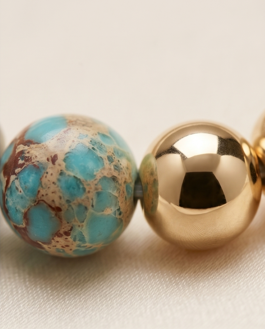 The Steady Bracelet | Jasper + Gold Filled | 8mm
