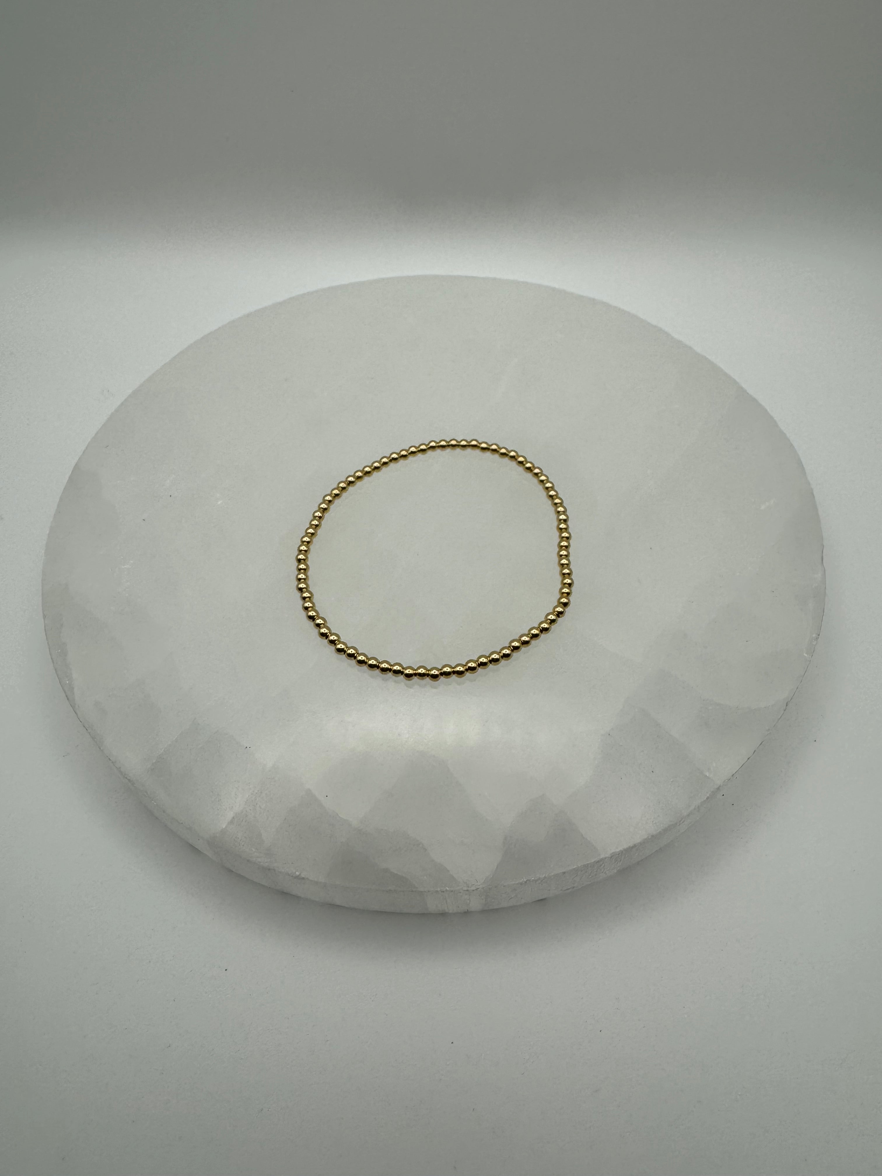 ounders, gold-filled, stretch-bracelet, minimalist-jewelry, everyday-luxury, stackable, handmade, 2mm