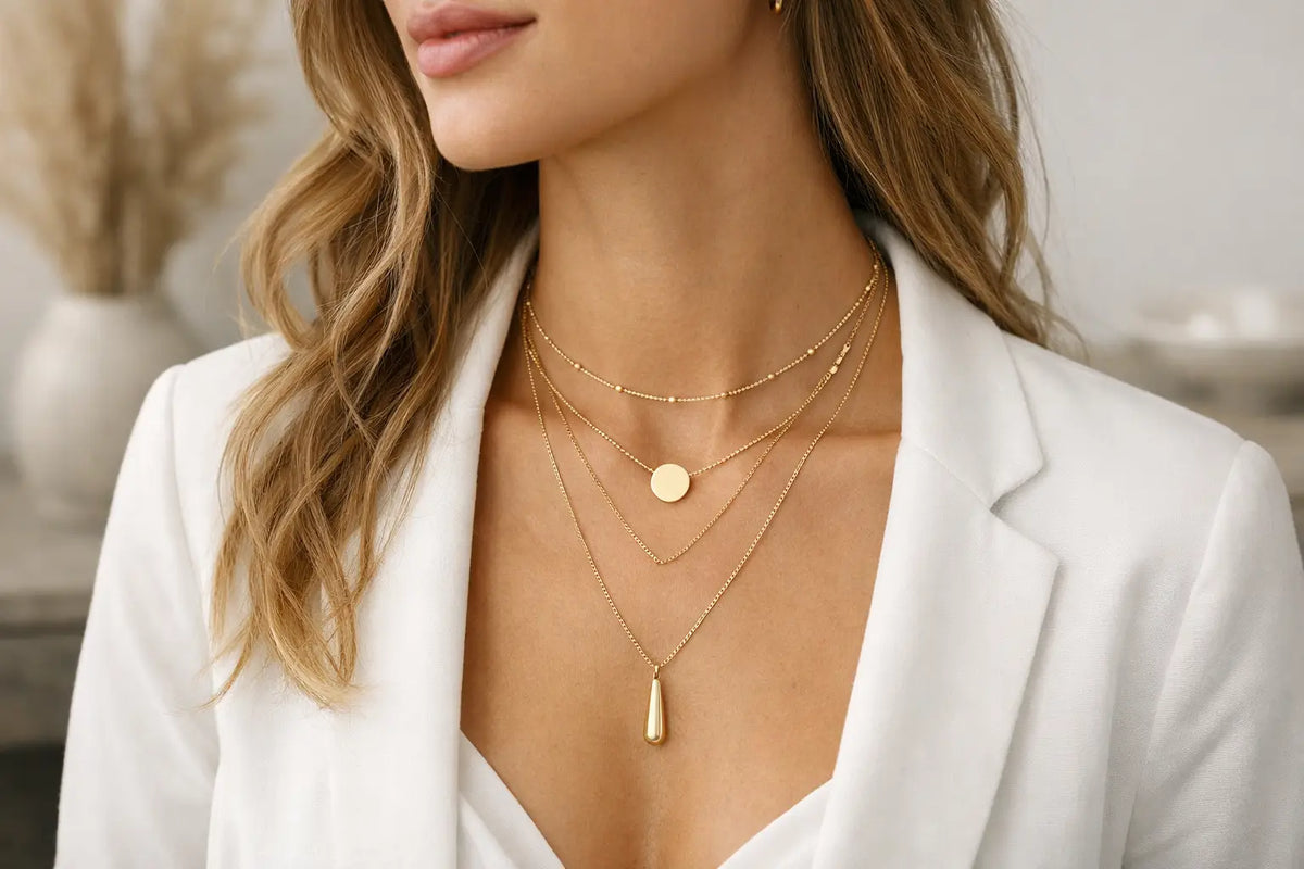 How to Style Layered Gold Necklaces