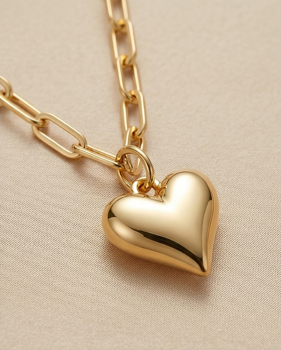 The Golden Hour Heart Necklace | 16” | Gold Filled