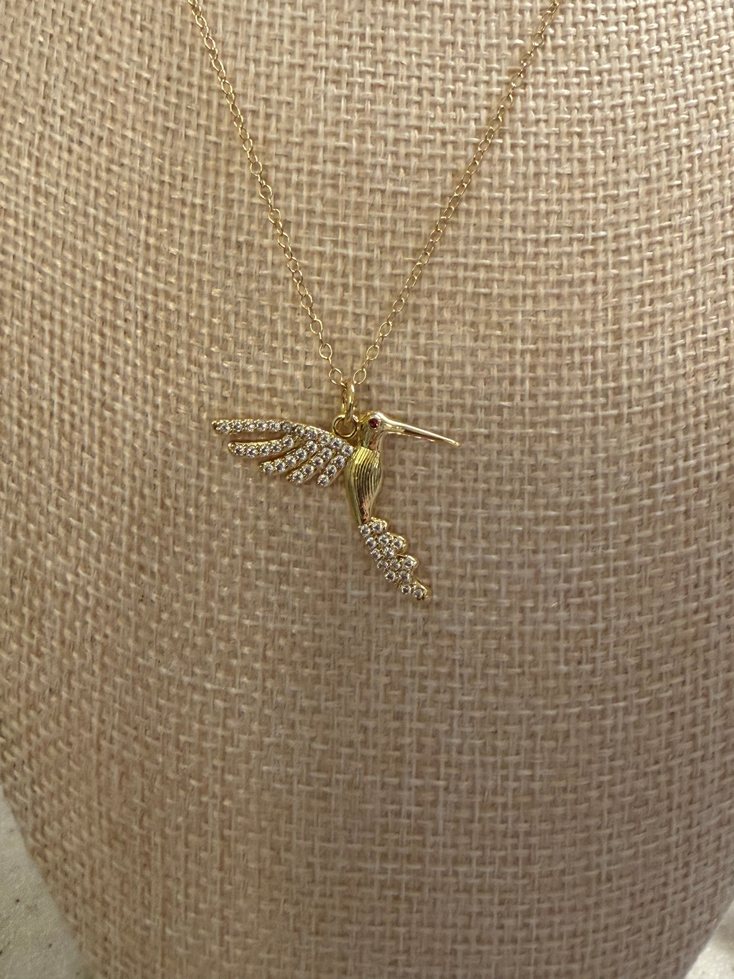 The Hummingbird Necklace | 16” | Gold Filled