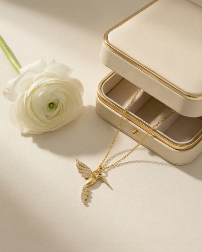 The Hummingbird Necklace | 16” | Gold Filled