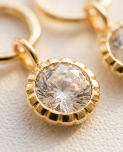 The Soleil | 14k Gold Filled CZ Hoop Earrings