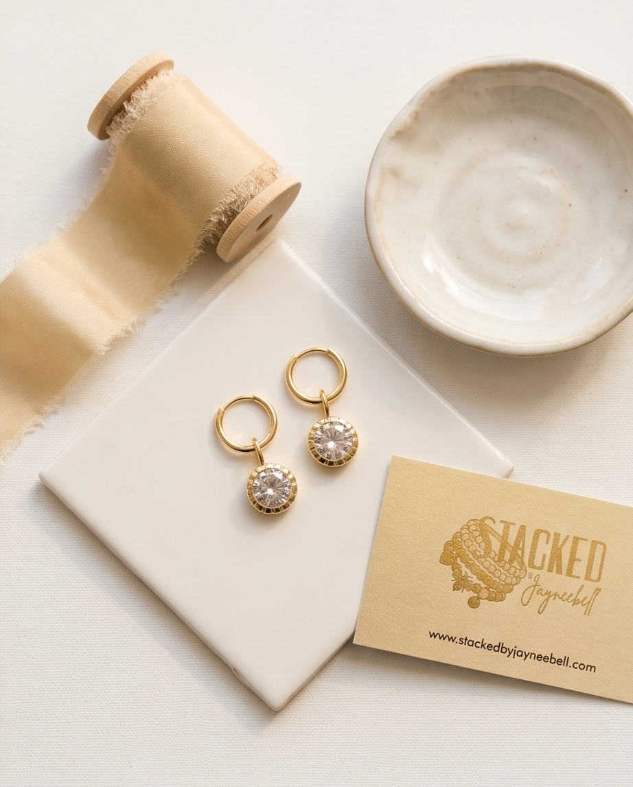 The Soleil | 14k Gold Filled CZ Hoop Earrings