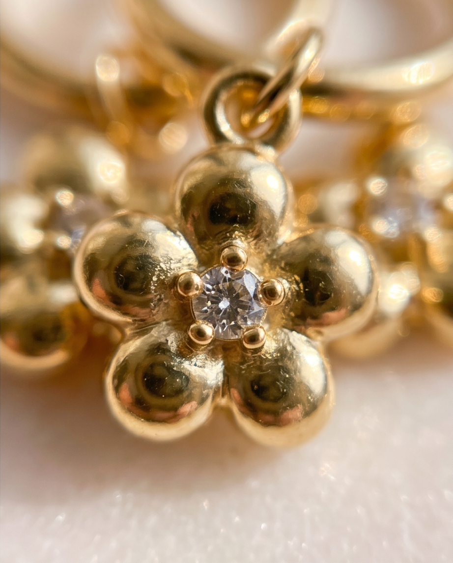 The Honey Bloom | 14k Gold Filled Flower Hoop Earrings