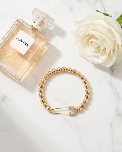 The Lockdown Bracelet | Pavé Pin | 14k Gold Filled | 7mm