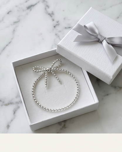 The Croquette | Beaded Bow Bracelet | Gold Filled &amp; Sterling Silver