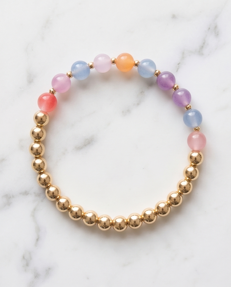 Serotonin Gold | UV Color Changing Stretch Bracelet