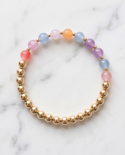 Serotonin Gold | UV Color Changing Stretch Bracelet