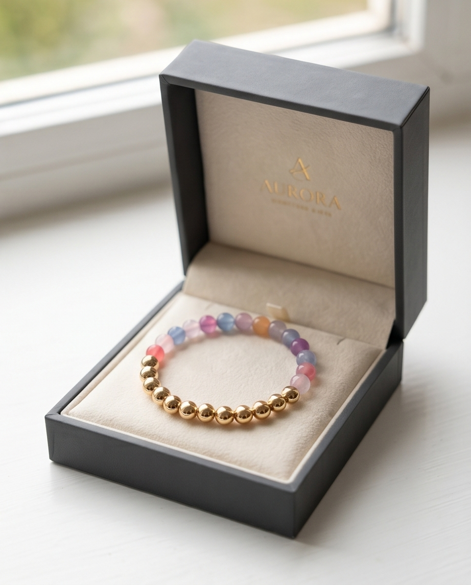 Serotonin Gold | UV Color Changing Stretch Bracelet