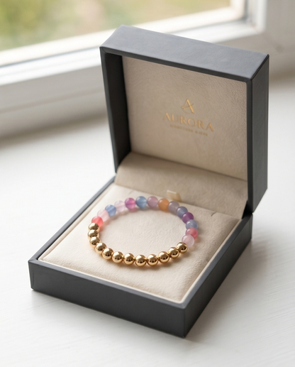 Serotonin Gold | UV Color Changing Stretch Bracelet