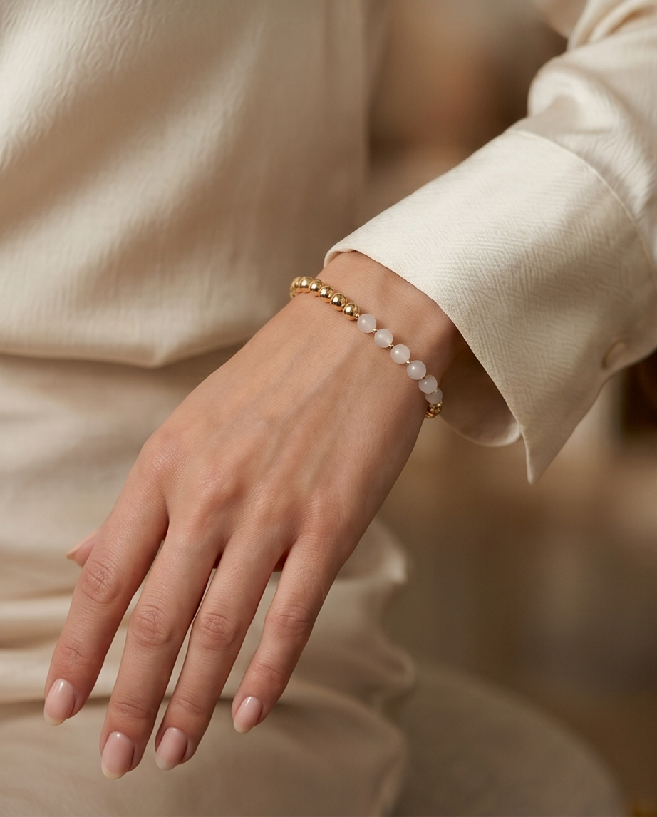 Serotonin Gold | UV Color Changing Stretch Bracelet