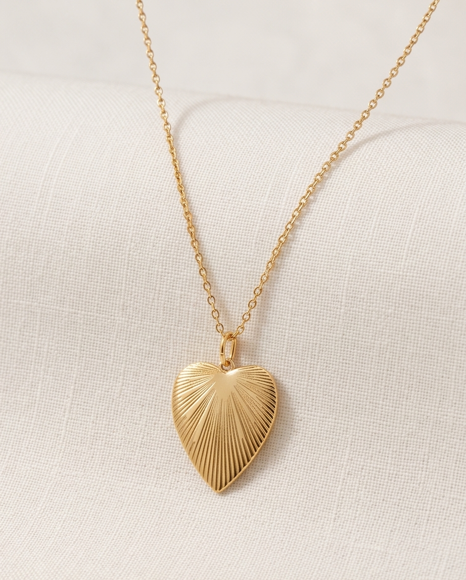 Wild Heart convertible heart charm worn as necklace pendant on gold chain — Stacked by Jayneebell