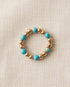 The Desert Bloom ring - genuine turquoise and 14k gold filled beaded stretch ring | Stacked by Jayneebell