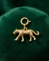 14k gold filled cheetah charm with spring clasp on green velvet — Untamed by Stacked by Jayneebell