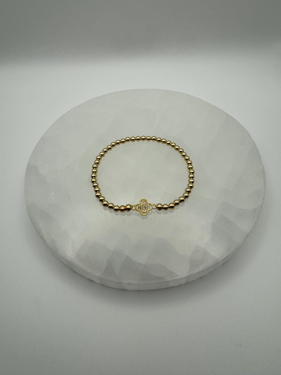 The Van Clover Bracelet | 4mm Stretch | 14k Gold Filled