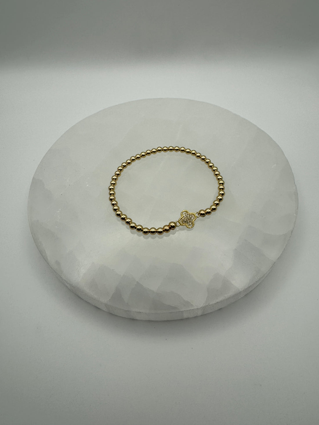 The Van Clover Bracelet | 4mm Stretch | 14k Gold Filled