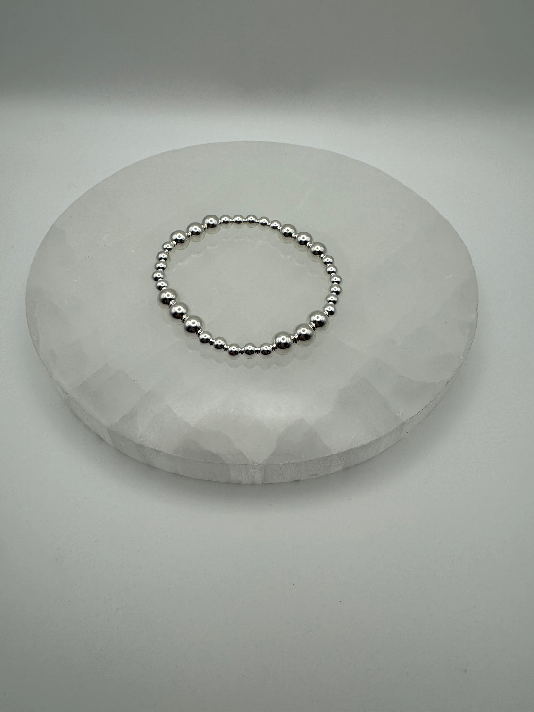 The Anchor Bracelet | Mixed Bead Stretch | Gold Filled or Sterling Silver