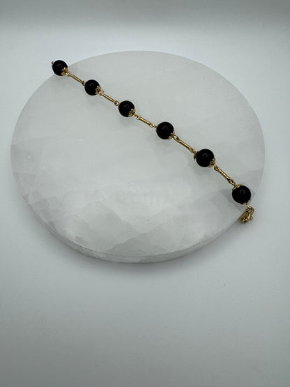 Black Opal &amp; 14k Gold-Filled Beaded Bracelet