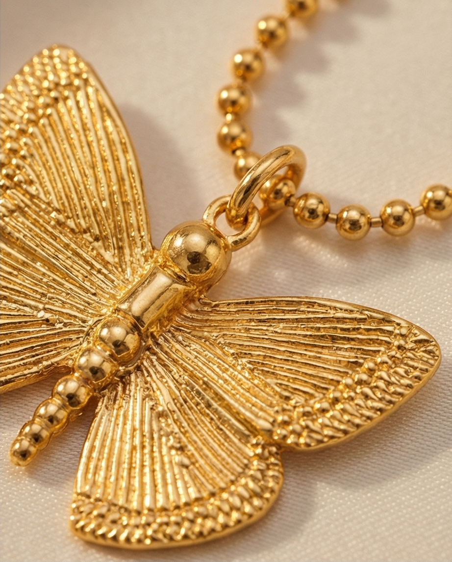 The Transformation Necklace | Gold Butterfly Pendant | 16” | Gold Filled