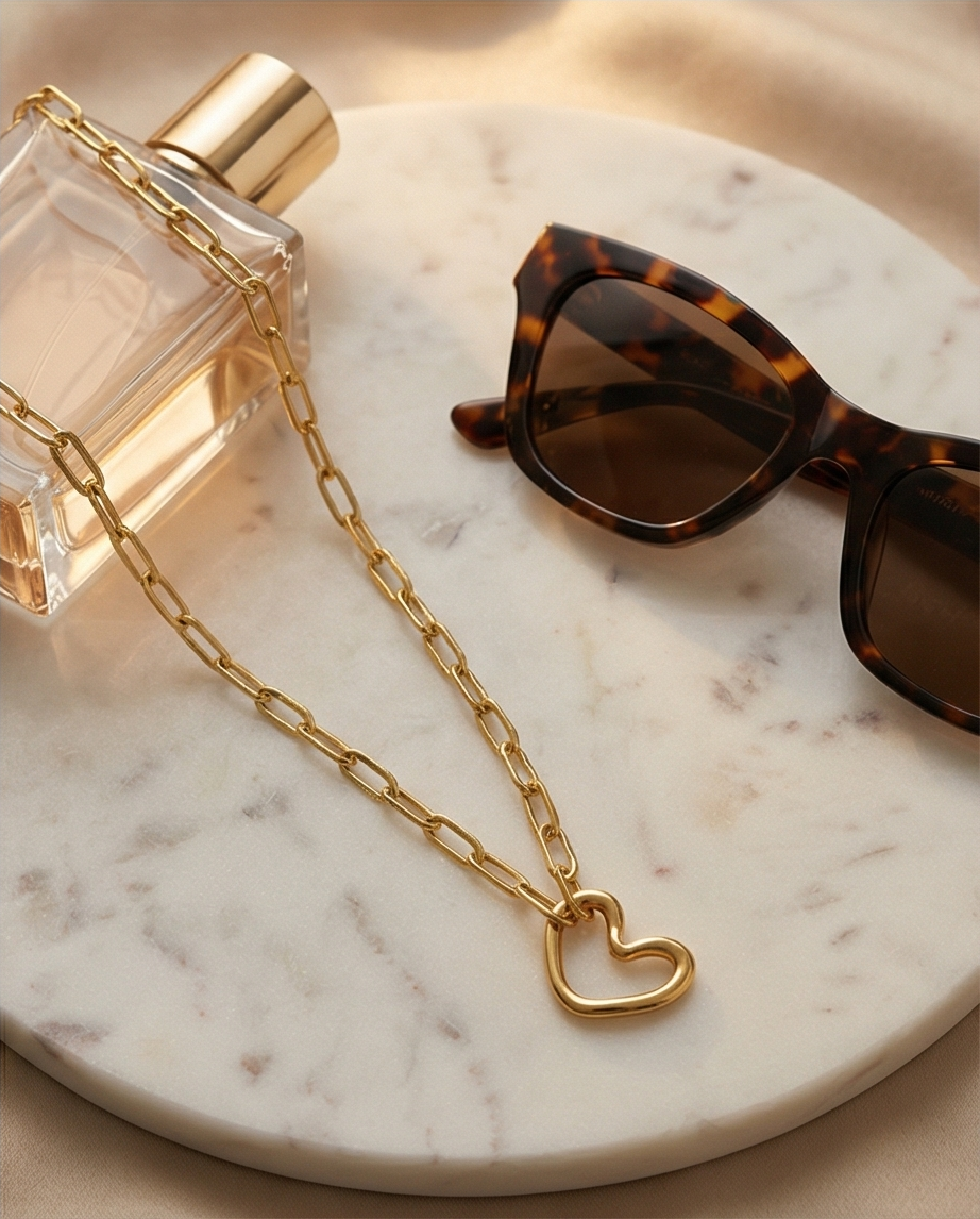 The Open Heart Necklace | 16” | Gold Filled