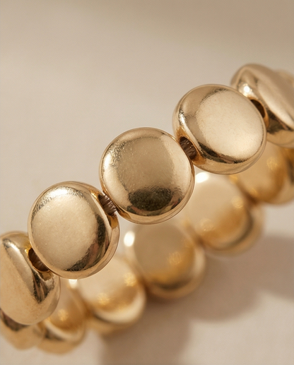 The Halo Lentil Ring | Gold Filled