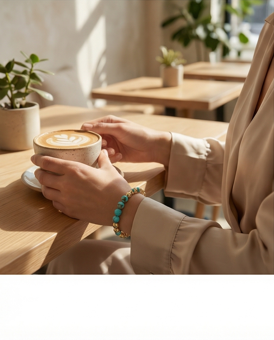 The Sedona Bracelet | 6mm Gold Filled + Genuine Turquoise