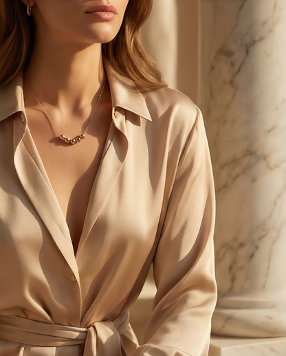 The Balance Necklace | 8mm Gold Filled Bead Necklace
