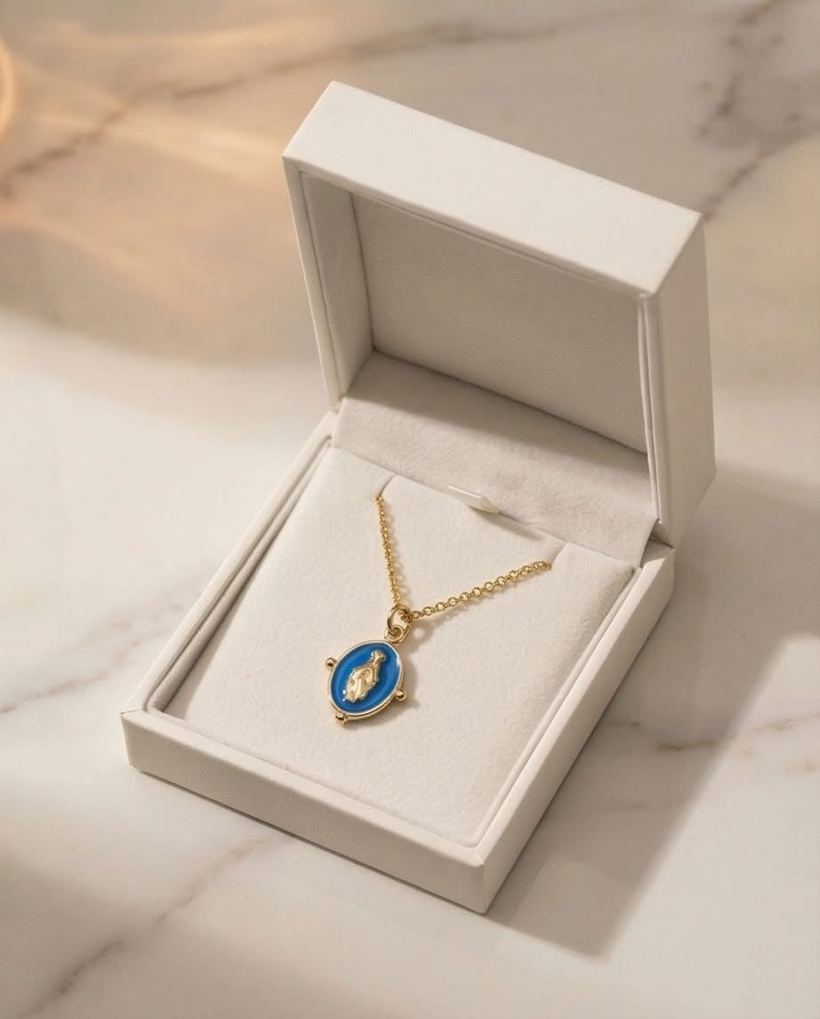 The Madonna Medallion Necklace | 16” | Gold Filled