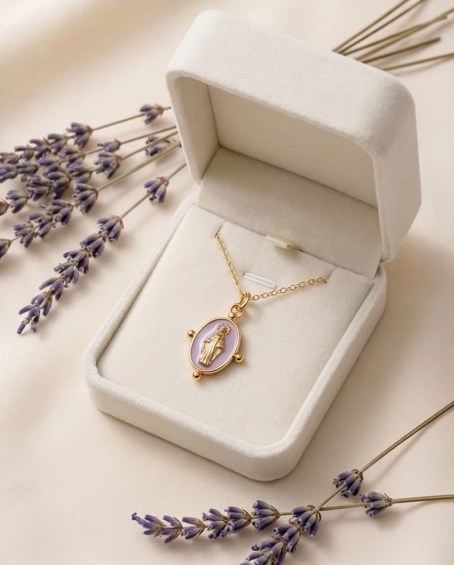 The Madonna Medallion Necklace | 16” | Gold Filled