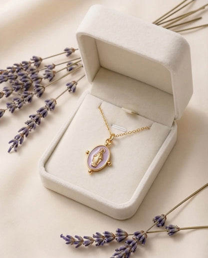 The Madonna Medallion Necklace | 16” | Gold Filled