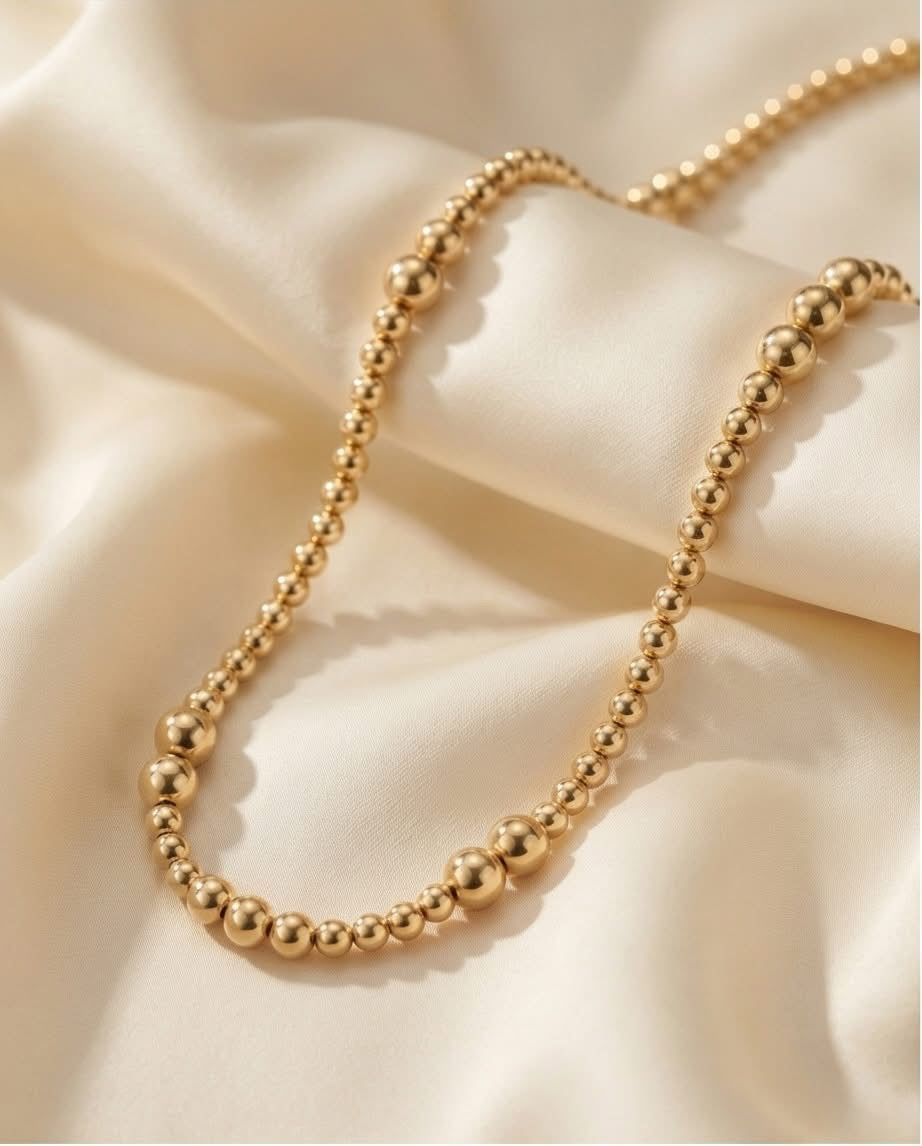 The Power Player Necklace | 5mm + 7mm Gold Filled Stretch