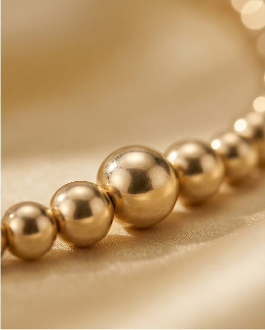 The Power Player Necklace | 5mm + 7mm Gold Filled Stretch