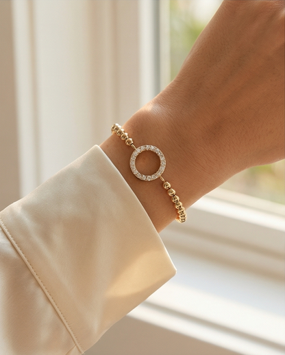 The Big Oh Bracelet | 4mm Stretch | 14k Gold Filled