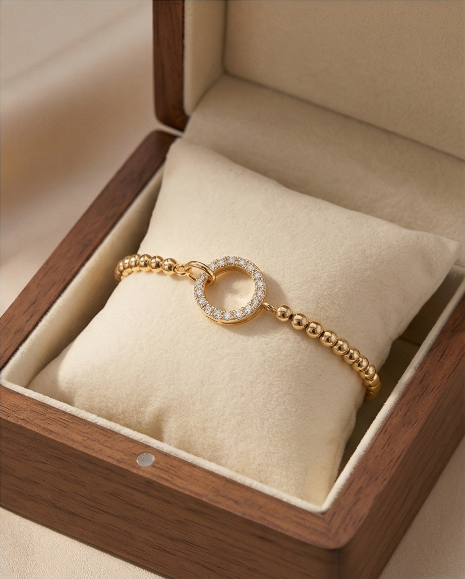 The Big Oh Bracelet | 4mm Stretch | 14k Gold Filled